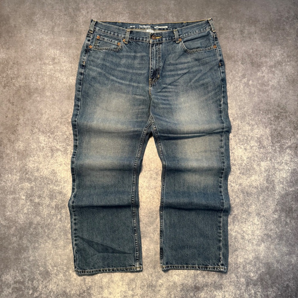 Urban Pipeline Men's 38x32 Relaxed Bootcut Jeans Medium Wash Blue Denim Cotton